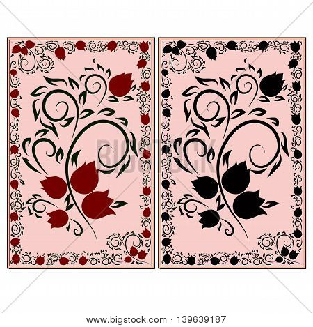 Runic characters. Cards backside for your design