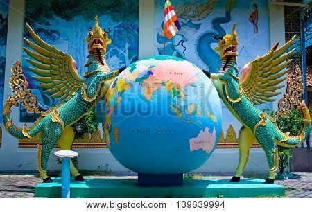 Dharmikarama Burmese Temple On Island Penang, Malaysia