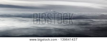 Aerial View Of The  Alps