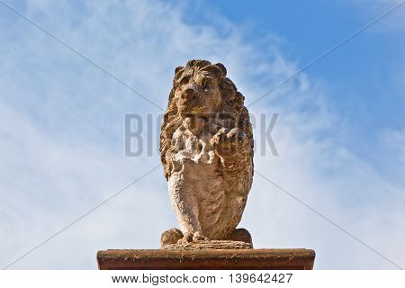 Lion Made Of Sandstone In Eltville