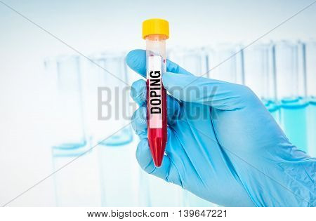 Test-tube With Blood Sample For Doping Test