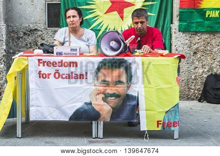 Kurdish Activists Protesting In Milan, Italy
