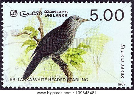 SRI LANKA - CIRCA 1987: A stamp printed in Sri Lanka from the 