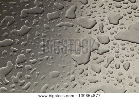 Water On Silver Metal