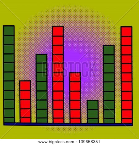 Infographics pop art vector illustration. Beautiful style comic. Hand-drawn