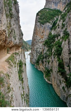 Landscape In Congost De Mont-rebei ,  Spain