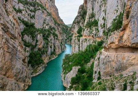 Landscape In Congost De Mont-rebei ,  Spain