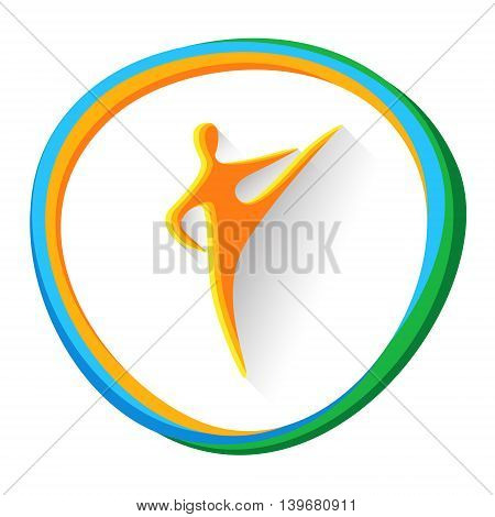 Taekwondo Sport Game Logo Competition Icon Vector Illustration