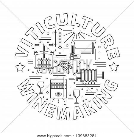 Winemaking, Wine Tasting Graphic Design Concept