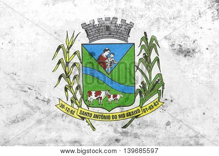 Flag Of Santo Antonio Do Rio Abaixo, Brazil, With A Vintage And