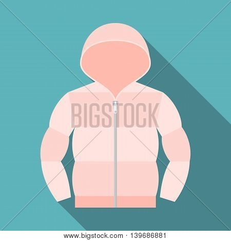 Vector duvet coat, flat design with long shadow