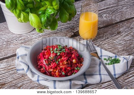 Bowl Of Buckwheat Groats With Vegetables