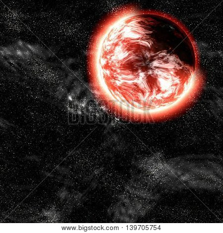 Nebular clouds 3d illustration