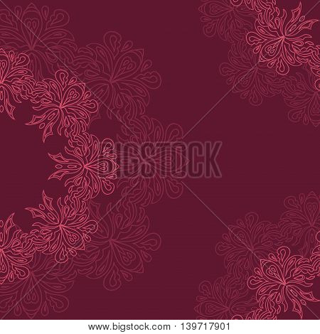 Ornamental round organic pattern circle background with many details can be used for wallpaper pattern fills surface textures round ornamental natural doily pattern decor wine decoupage.