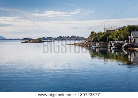 Beautiful view on nowegian fjords. Tranquil scene.