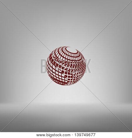 Wire-frame Design Element. Sphere