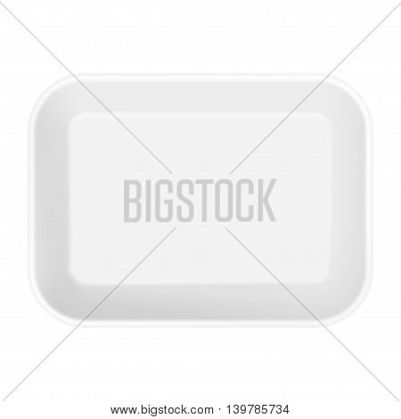 White Styrofoam Food Tray Pack.