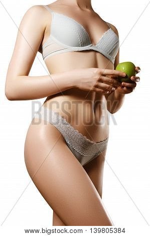 Photo Of Beautiful Slim Body. Woman's Shape With Clean Skin, Fla