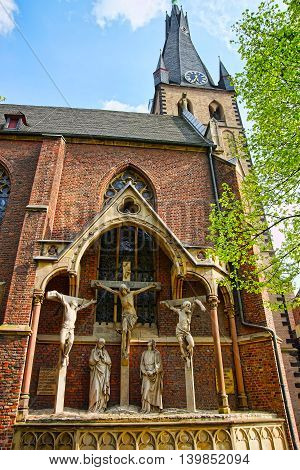 St Lambertus Basilica In The Old City Center Of Dusseldorf