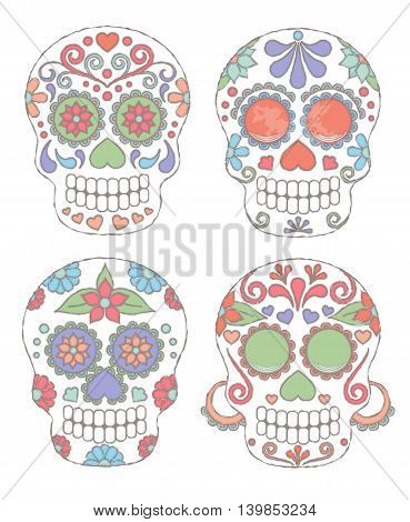 Watercolor Skulls2.eps