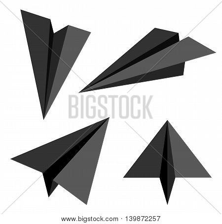 Paper Plane. Vector Illustration .