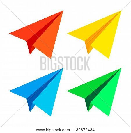 Paper Plane. Vector Illustration .