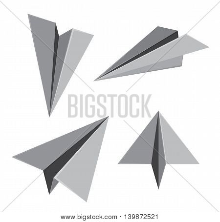 linear paper plane icon. eps10 vector illustration