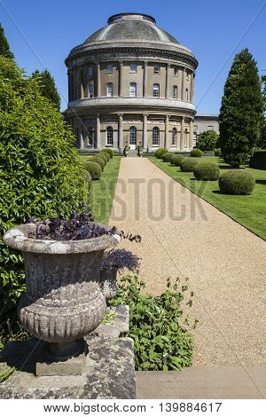 BURY ST EDMUNDS UK - JULY 19TH 2016: A view of the beautiful Ickworth House and gardens in Suffolk on 19th July 2016.