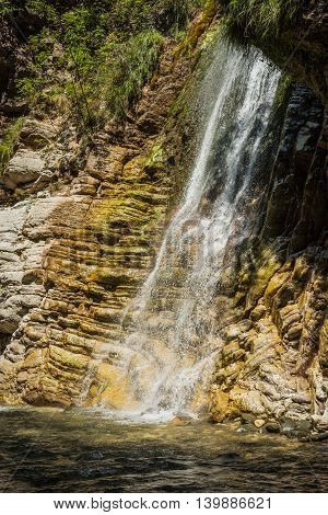 Waterfalls On The River Krikiliotis At Panta Vrexei In Evritania, Greece
