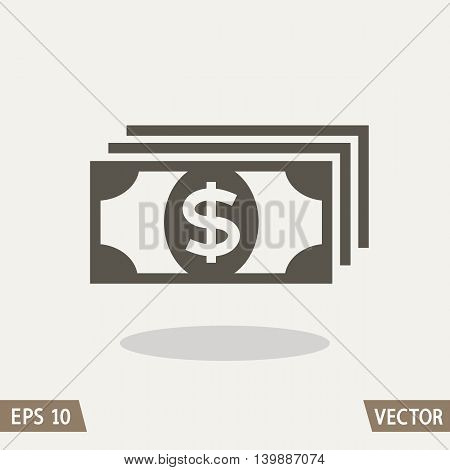 Money flat icon dollar symbol. Vector illustration for web and commercial use.