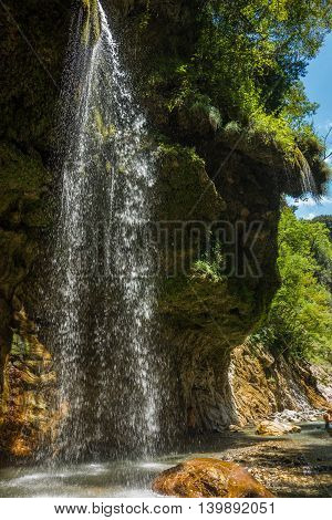 Waterfalls On The River Krikiliotis At Panta Vrexei In Evritania, Greece
