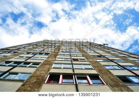 Twenty floor high tenement house building in Miskolc, Hungary