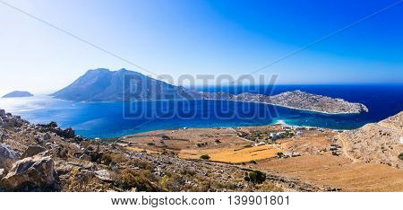 Breathtaking panoramic views in Amorgos island. Cyclades, Greece