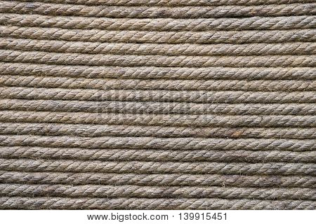 close up of manila rope background and texture