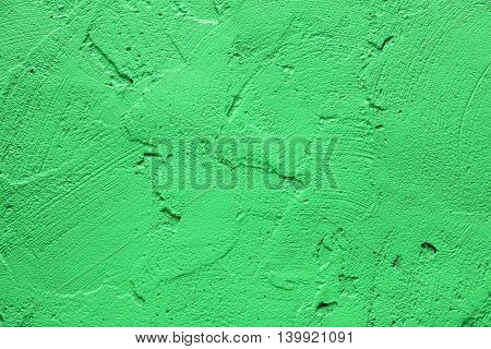Wall painted in retro green texture background