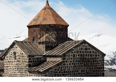 Ancient monastery Sevanavank on Lake Sevan, Armenia. Was founded in year 874.