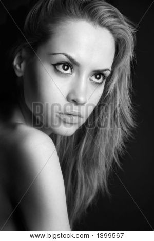 Portret piękna dziewczyna.
