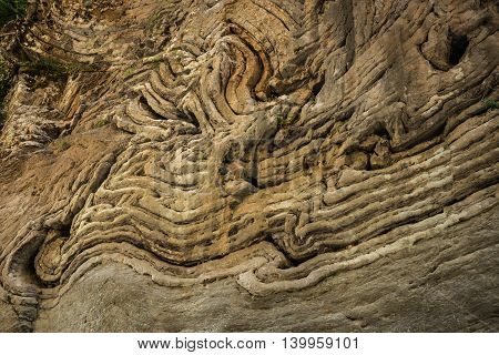 Stunningly Beautiful Original Stone Walls Of The Gorge Panta Vrexei In Evritaniia, Greece