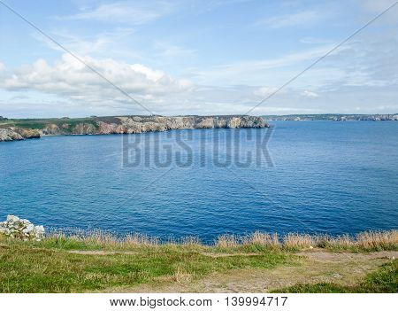 coastal scenery at the Crozon peninsula in Brittany France