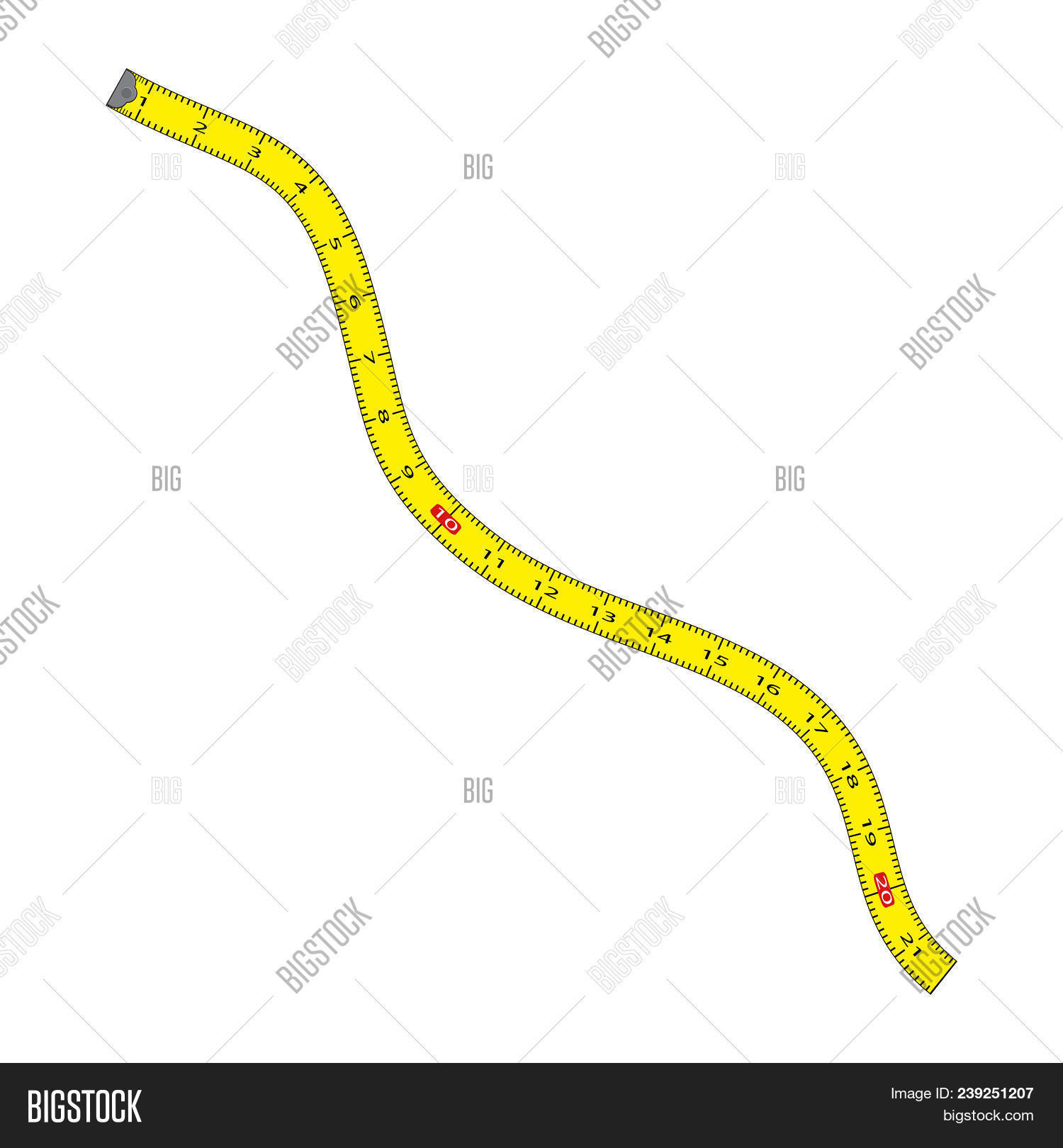 Cartoon Measure Tape Vector Photo Free Trial Bigstock