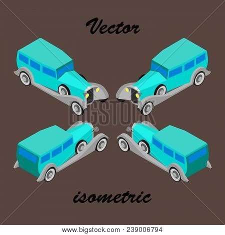 Prestigious Car Of 30th Years. In Isometry.