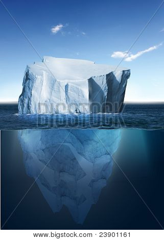 Antarktis isbjerg i havet. Smukke polar sea baggrund.