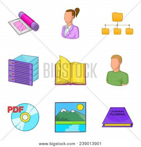 Work Of Industry Icons Set. Cartoon Set Of 9 Work Of Industry Vector Icons For Web Isolated On White
