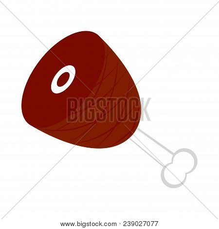 Isolated Roasted Chicken Icon. Vector Illustration Design