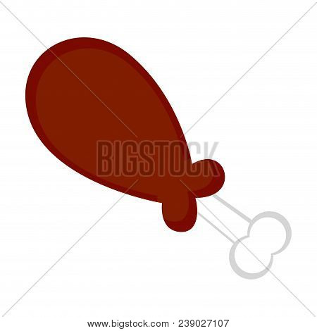 Isolated Roasted Chicken Icon. Vector Illustration Design