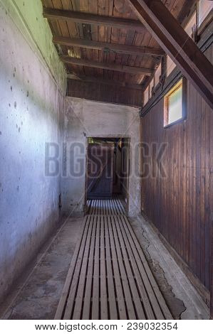 Lublin, Poland - April 14, 2018: Kl Majdanek Men Baths.