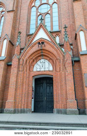 Doors To Cathedral Of Immaculate Conception Of The Blessed Virgin Mary In Siedlce, Poland.