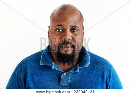 Portrait of black man isolated