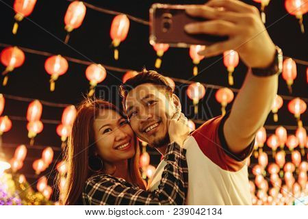 Asian couple at Chinese fastival