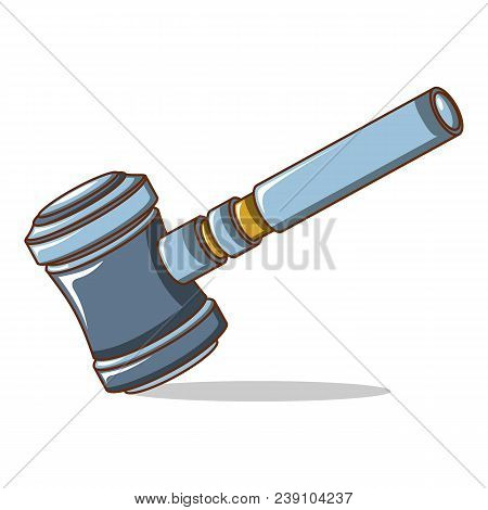 Judge Gavel Icon. Cartoon Of Judge Gavel Vector Icon For Web Design Isolated On White Background